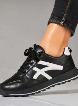 Adidași damă Negri din Piele Ecologica Alejo