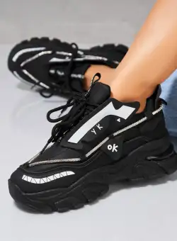 Adidași damă Piele Ecologica Negru Rajvi