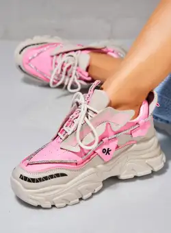 Adidași damă Piele Ecologica Roz Rajvi