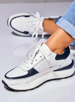 Adidasi Piele Naturala Bleumarin Andrea