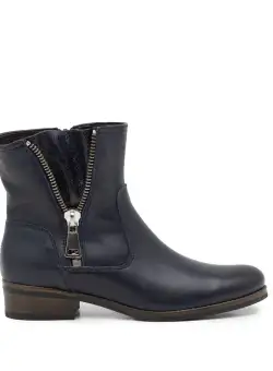 Botine dama din piele naturala,Leofex - 384 blue box