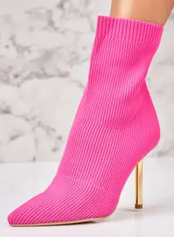 Botine dama Toamna Fucsia din Textil Harlyss