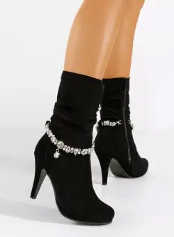 Botine elegante negre Zubia
