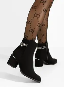 Botine elegante Seren negre