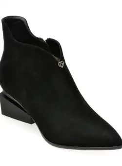 Botine EPICA negre, 19377BC, din piele intoarsa
