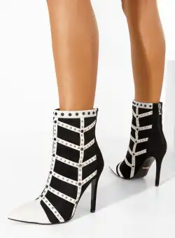 Botine stiletto Cartaya albe
