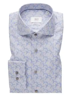 Camasa imprimata, modern fit, pentru barbati, 100% bumbac, maneca lunga, model 8256 12 X682 Eterna 42