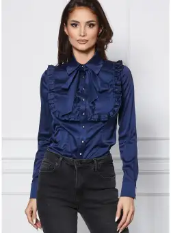 Camasa MBG bleumarin cu volanase pe bust