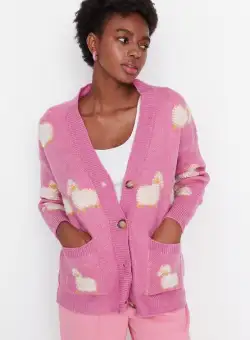 Cardigan dama Lamb roz