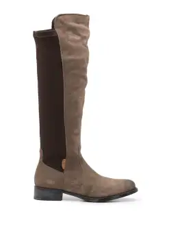 Cizme dama din piele naturala - 099 taupe velur