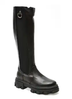 Cizme GLORIA negre, 56911, din piele naturala