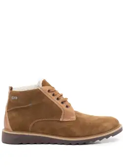Ghete barbati din piele naturala, Leofex -903 Cognac Velur