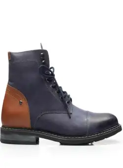 Ghete bărbați din piele naturală, Leofex - 956 Blue Box