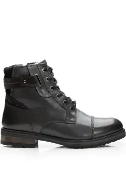 Ghete casual din piele naturala pentru barbati - 863 gri inchis