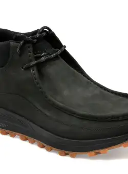 Ghete CLARKS negre, ATLWABT, din nabuc
