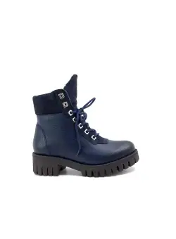Ghete dama casual din piele naturala- 083 Blue Box Velur