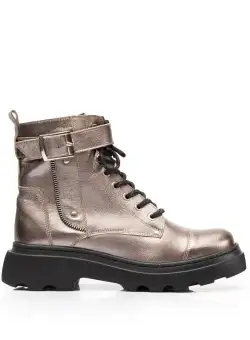 Ghete dama din piele naturala, Leofex - 422 Bronz box