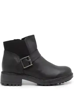 Ghete dama din piele naturala, Leofex - 905-1 Negru Box