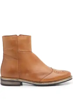 Ghete din piele naturala pentru barbati Leofex - 813 Cognac Box