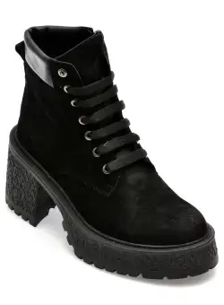 Ghete GRYXX negre, 241K302, din piele intoarsa