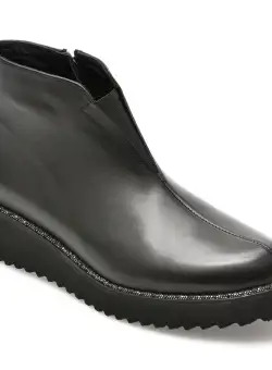 Ghete IMAGE negre, 1358593, din piele naturala