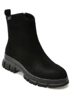 Ghete IMAGE negre, 4F1319, din piele intoarsa