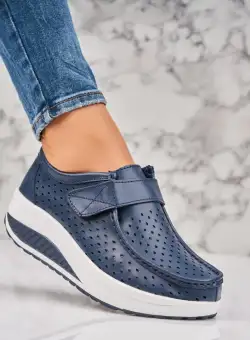 Mocasini dama Piele Naturala Bleumarin Haya