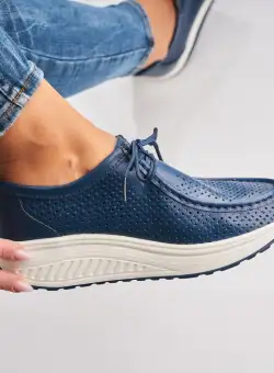 Mocasini dama Piele Naturala Bleumarin Irie