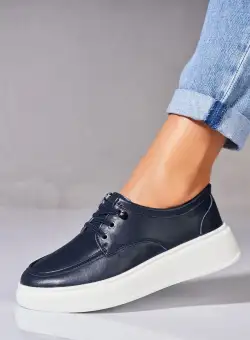 Mocasini dama Piele Naturala Bleumarin Kensei