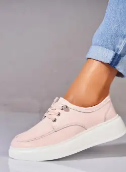 Mocasini dama Piele Naturala Roz Kensei