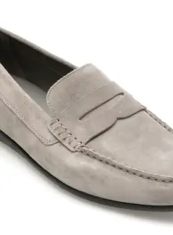 Mocasini GEOX gri, U450WC, din piele intoarsa