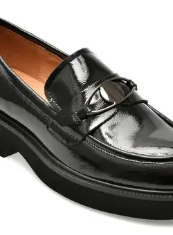 Mocasini GRYXX negri, W100041, din piele naturala lacuita
