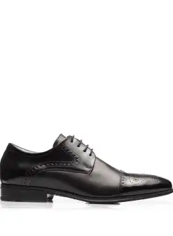 Pantofi barbati eleganti din piele naturala Leofex-529 Negru Box Florantic