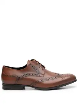 Pantofi barbati eleganti din piele naturala Leofex- 538-2 Cognac Box