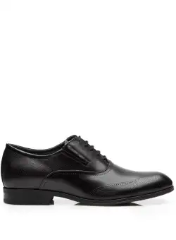 Pantofi bărbaţi eleganţi din piele naturală, Leofex-581 Negru Box