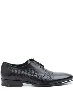 Pantofi barbati eleganti din piele naturala Leofex - 820-1 negru
