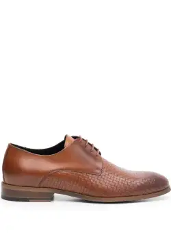 Pantofi barbati eleganti din piele naturala Leofex- 897-1 Cognac Box Presat