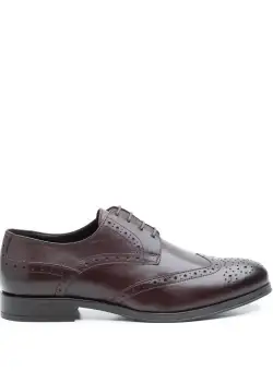Pantofi barbati eleganti din piele naturala Leofex-977 Mogano Box
