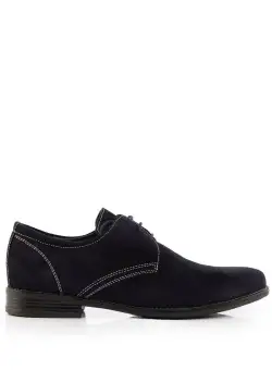Pantofi casual bărbați din piele naturala, Leofex - 578 Blue Velur