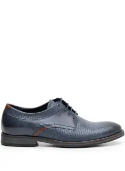 Pantofi casual barbati din piele naturala Leofex - 592 Blue Box