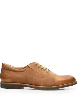 Pantofi casual barbati din piele naturala, Leofex - 784 cognac box+velur