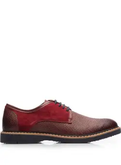 Pantofi casual barbati din piele naturala,Leofex- 938 Visiniu Box