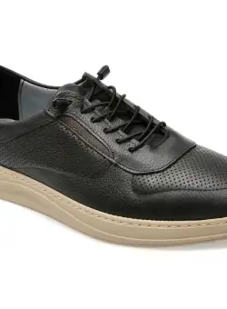 Pantofi casual BITE THE BULLET negri, OY2080, din piele naturala