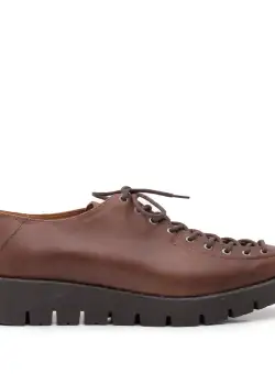Pantofi casual dama cu siret pana in varf Leofex- 194 Maro box