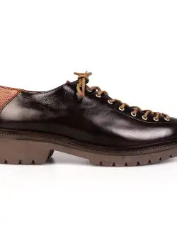 Pantofi casual dama cu siret pana in varf Leofex- 561 Maro Florantic