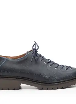 Pantofi casual dama cu siret pana in varf Leofex - 561 Navy+Blue box
