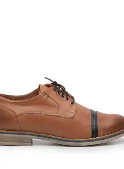 Pantofi casual dama din piele naturala,Leofex - 012 Maro - Blue