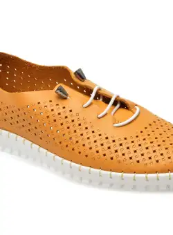 Pantofi casual FLAVIA PASSINI galbeni, SN1071, din piele naturala