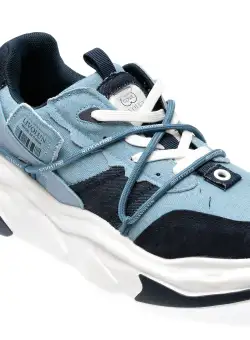 Pantofi casual GQWE albastri, 23599, din material textil