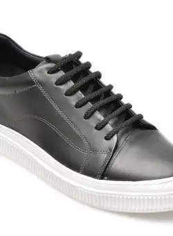 Pantofi casual OTTER negri, AST1, din piele naturala
